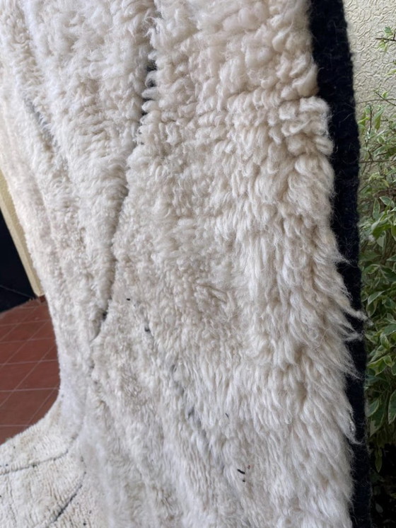 Image 1 of Tapis bni mrirt marocain en laine natural 200cmx150cm