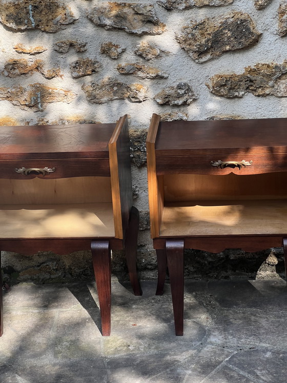 Image 1 of Een paar vintage nachtkastjes