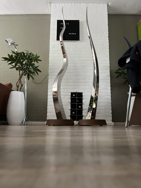 Image 1 of Kinetic Stainless Steel Sculptures – Unique Handmade Art Set