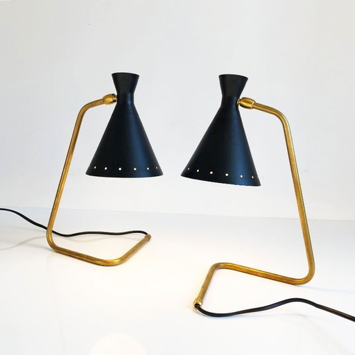 Pair of Cocottes 50's design lamps