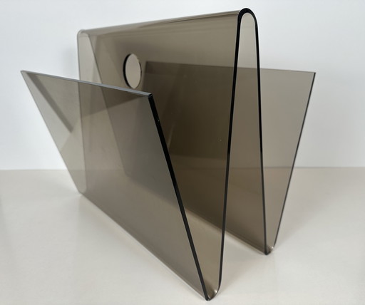 Vintage Zeitungs-/Zeitschriftenhalter – Plexiglas