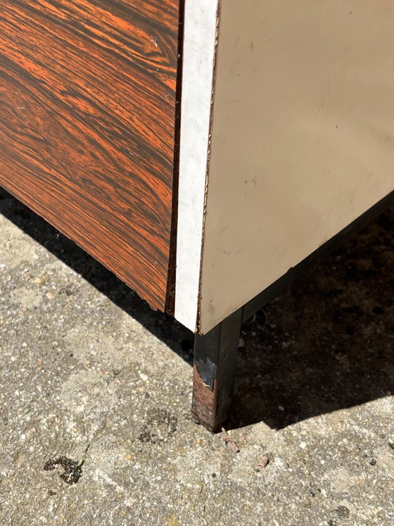 Image 1 of Vintage entryway cloakroom with bench and mirror