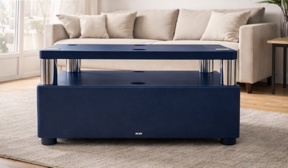 Image 1 of Leolux Design TV-Möbel / Audio-Möbel Blau – Beine aus Edelstahl