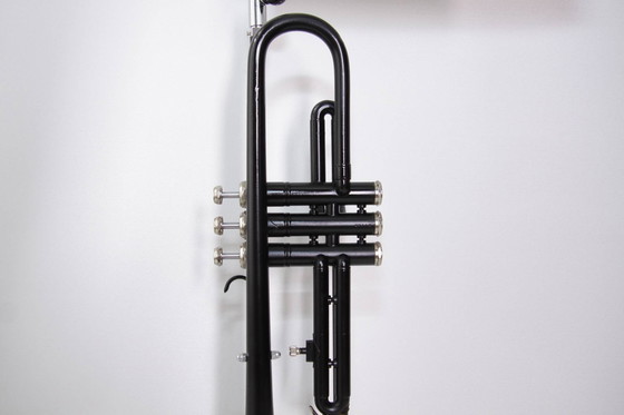 Image 1 of Trumpet lamp floor lamp black glass shade unique