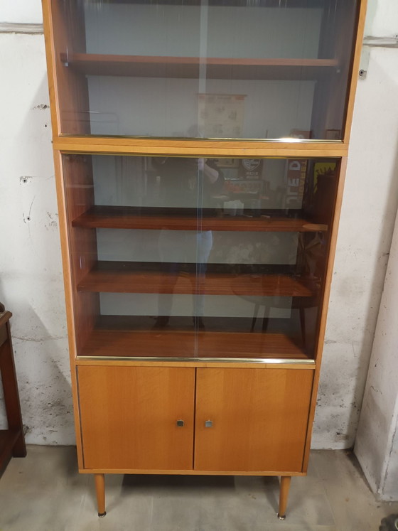Stylish display cabinet with top section – Wood, Glass (photo 7 of 13)