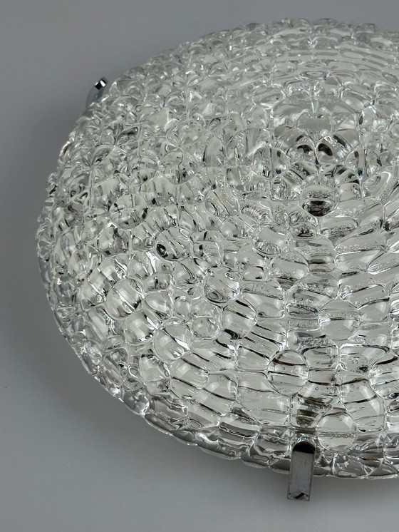 Image 1 of 60s 70s Lamp Plafoniere Inbouw Ijsglas Space Age Design