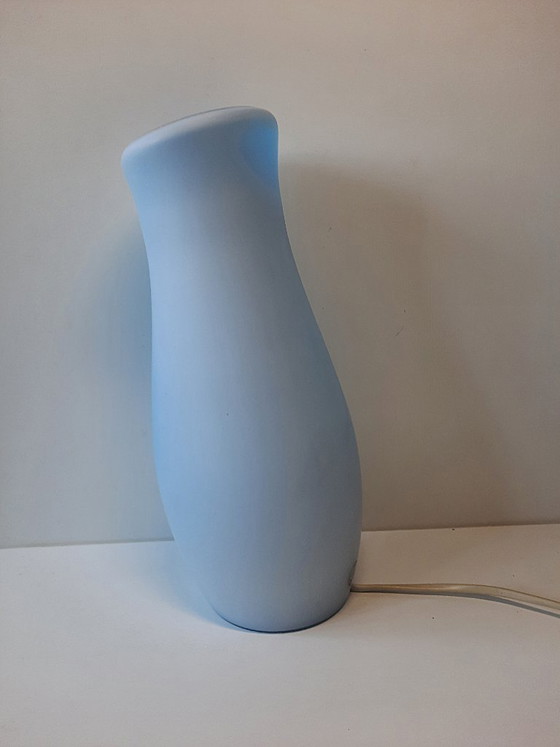 Image 1 of Vintage IKEA Mylonit design table lamp blue 30cm