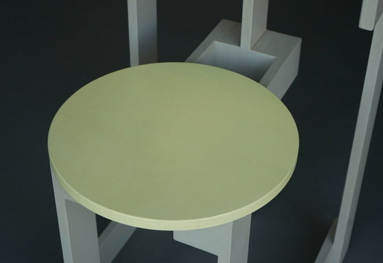 Image 1 of Rare pair of 'Plakhout' side chairs by Henk Lampe, 1979