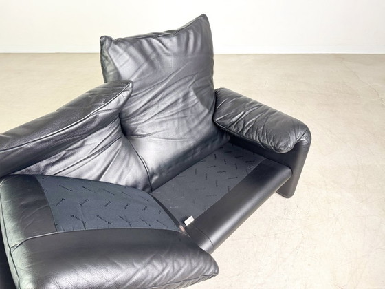 Image 1 of Cassina Maralunga Zweisitzer Sofa Couch Vico Magistretti Leder