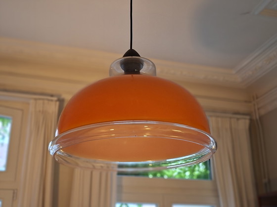 Vintage Seventies Ceiling Lamp – Pendant lamps, Glass (photo 10 of 11)