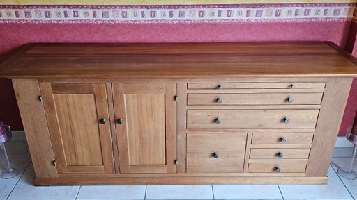 Buffet Bas En Merisier Massif Style Shaker -Roche Bobois-