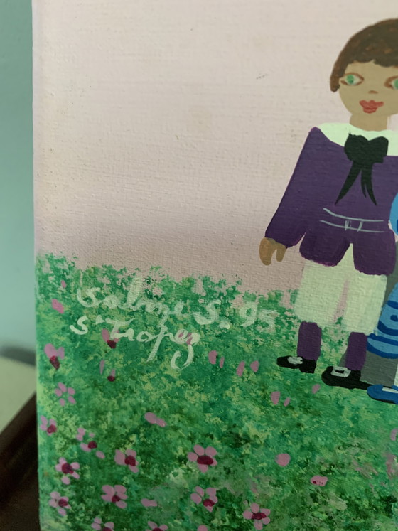 Image 1 of Painting Sabine Paco Saint-Tropez ‘95 naive art folk art