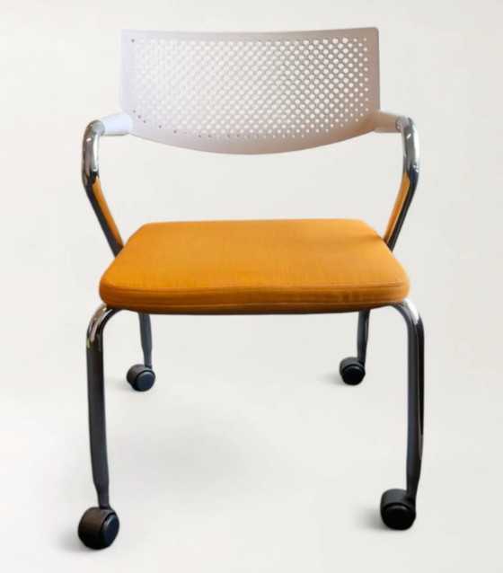Image 1 of 200x sedia per riunioni Vitra Visaroll 2 su ruote