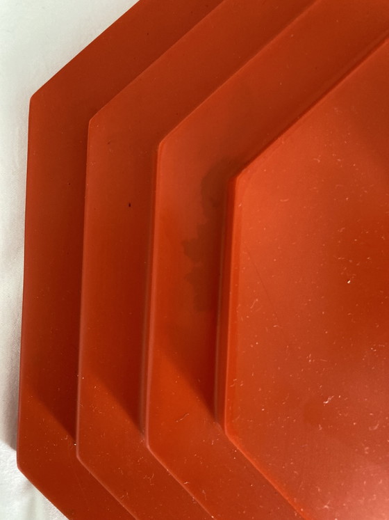 2 Vintage 70s Octagonal Wall Hooks, Italian Made – Coat racks, Plastic (photo 3 of 12)