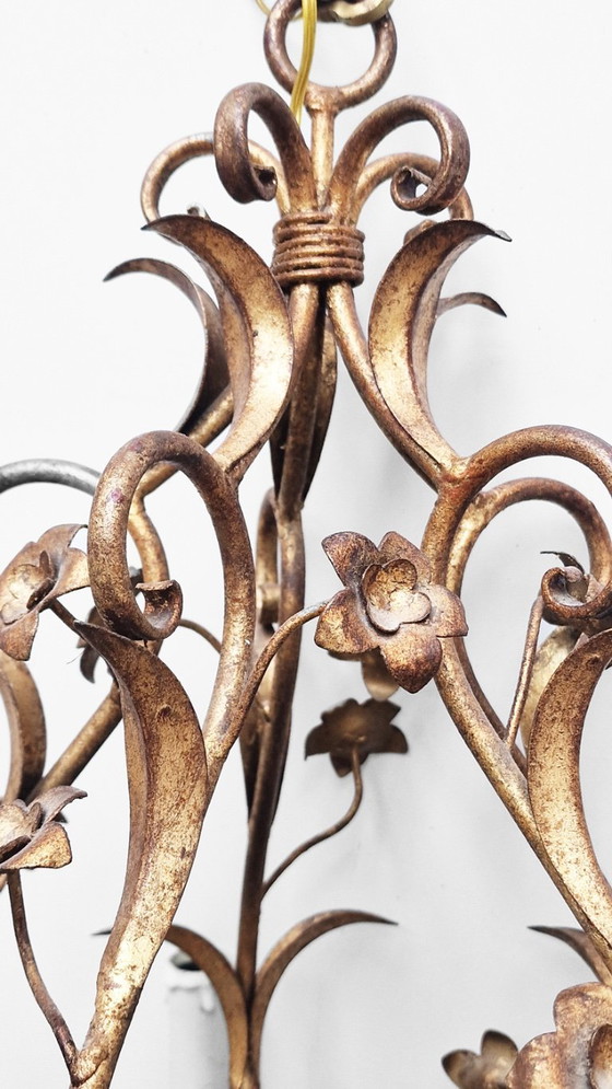 Image 1 of Lampadario vintage nello stile di Luci Ferro Battuto – 5 luci