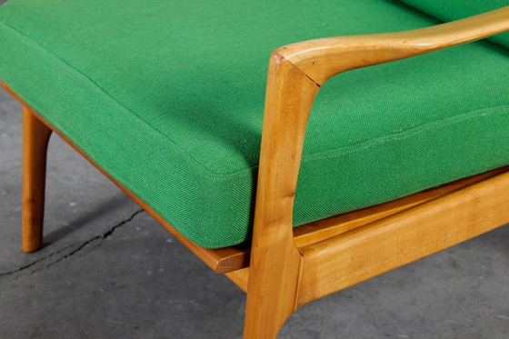 Set of 2 Vintage design easy Chair Armchairs 1960s 1970s Knoll – Wood, Scandinavian (photo 4 of 17)