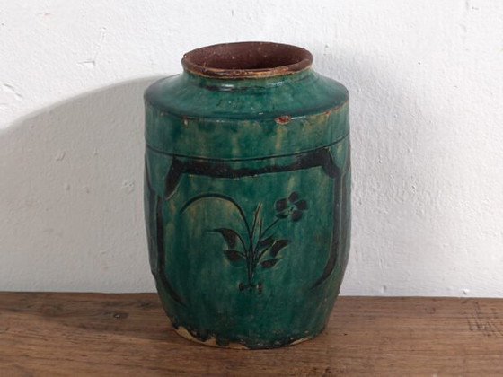 Antieke Chinese vaas met plantaardige details (ca. 1820) #11 – Vazen, Ceramic (photo 24 of 40)