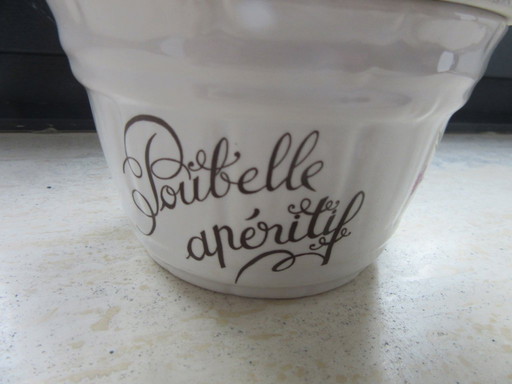 Poubelle / aperitif de table - France - table container - vintage