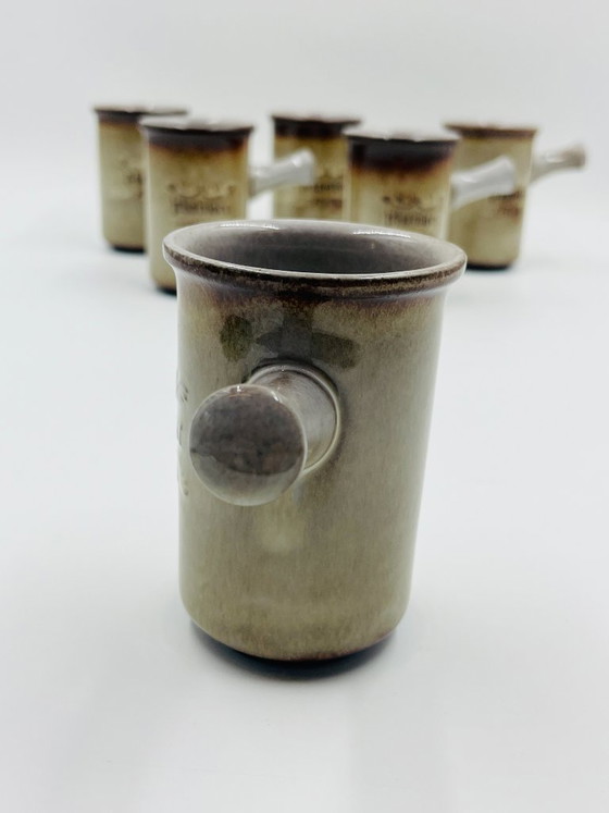 Set of 6 Pharisäer glazed stoneware mugs, Crockery, Ceramic, Brown (photo 7 of 10)