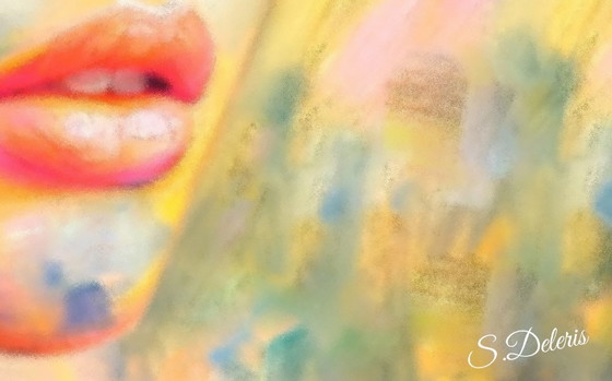 Image 1 of Acrylic painting on canvas "Sexy glamour" / (80 x 60 cm)