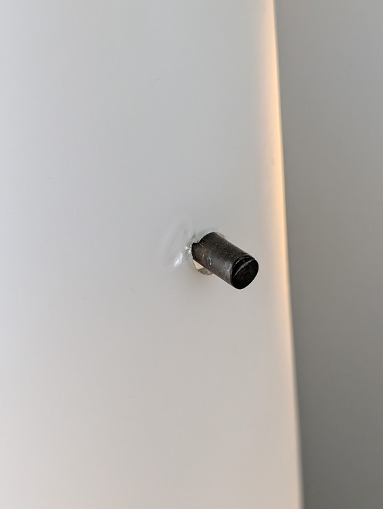 Image 1 of Lampada a sospensione italiana in opalino e ottone, stile Stilnovo, anni '50