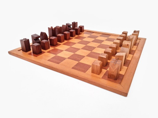 Abstract Design Chess Set – decoratieve objecten, Wood (photo 2 of 10)
