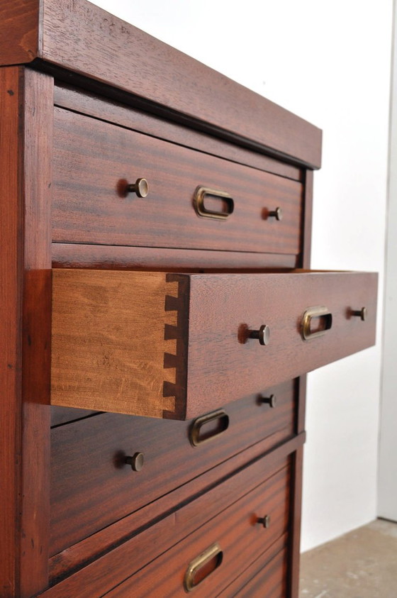 Cassettiera modulare in mogano / schedario, anni '50 – Cassettiere, Legno, Vintage (photo 6 of 13)