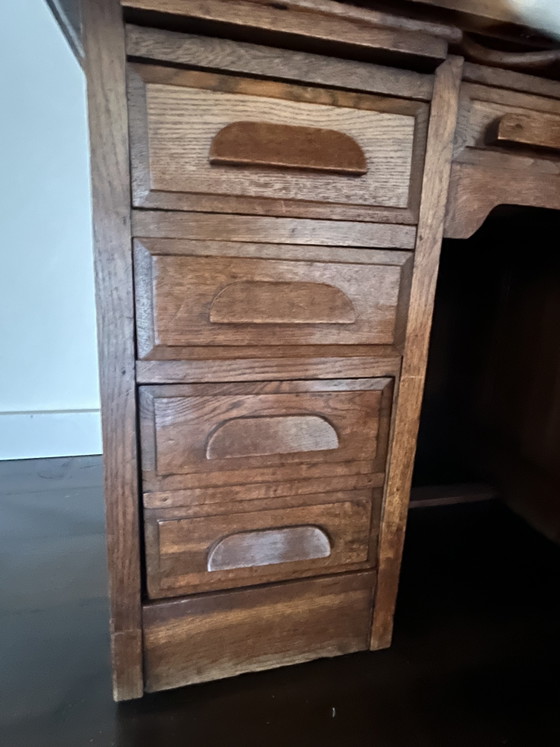 Scrivania originale in legno con serranda avvolgibile degli anni '20. – Scrivanie, Wood (photo 7 of 8)