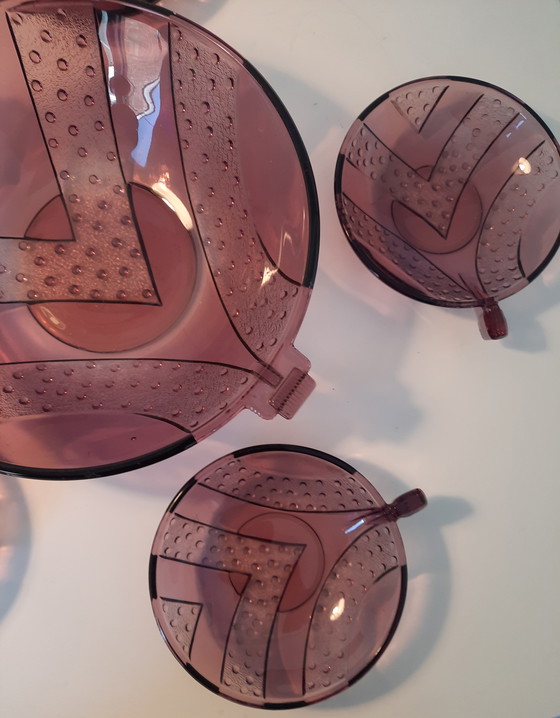 Image 1 of Art Deco fruit bowl with serving dishes