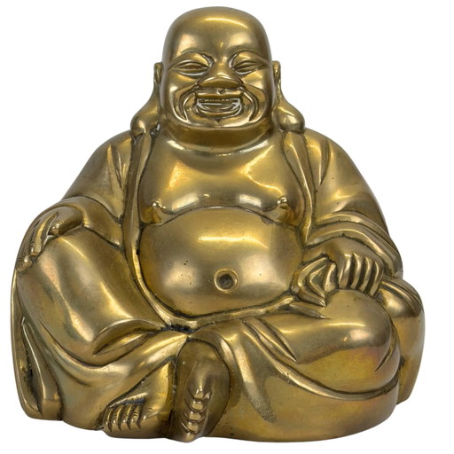 Budai de bronce antiguo — Finales de la dinastía Qing (circa 1880–1912)