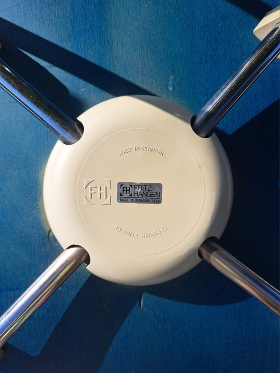 Image 1 of 3 x Vintage Danish design Fritz Hansen butterfly chair petrol blue marked