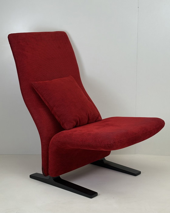 Image 1 of 2 poltrone Concorde rosse design Pierre Paulin Artifort