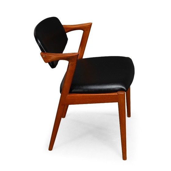 Image 1 of Sedia in teak rivestita modello 42 di Kai Kristiansen, anni '60