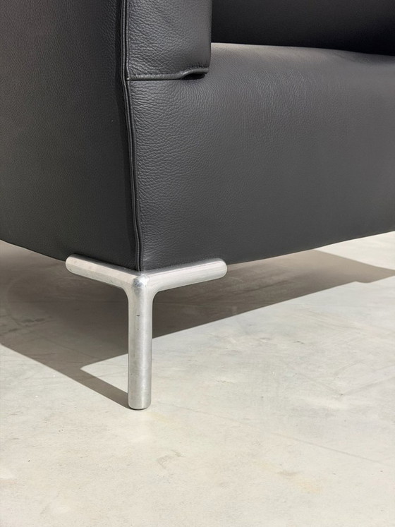 Bert Plantagie Monty Armchairs - as good as new – polished steel, Leather (photo 3 of 10)
