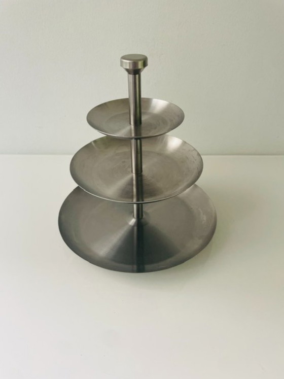 Image 1 of Minimalist stainless steel tiered stand – modern design
