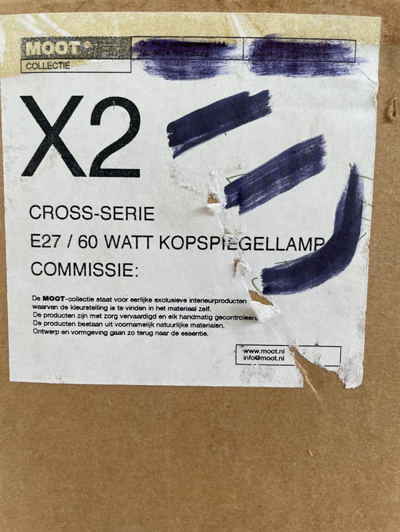 Image 1 of Moot RVS (Wand) Lamp 2 Stuks