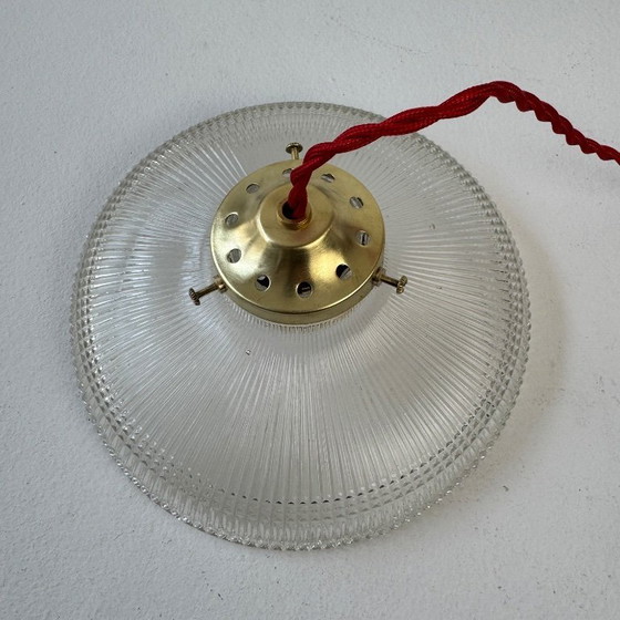 Image 1 of SUSPENSION ANCIENNE EN VERRE PRISMATIQUE VINTAGE