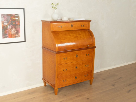 Biedermeier cylinder desk, circa 1840, cherrywood, Brown (photo 5 of 10)