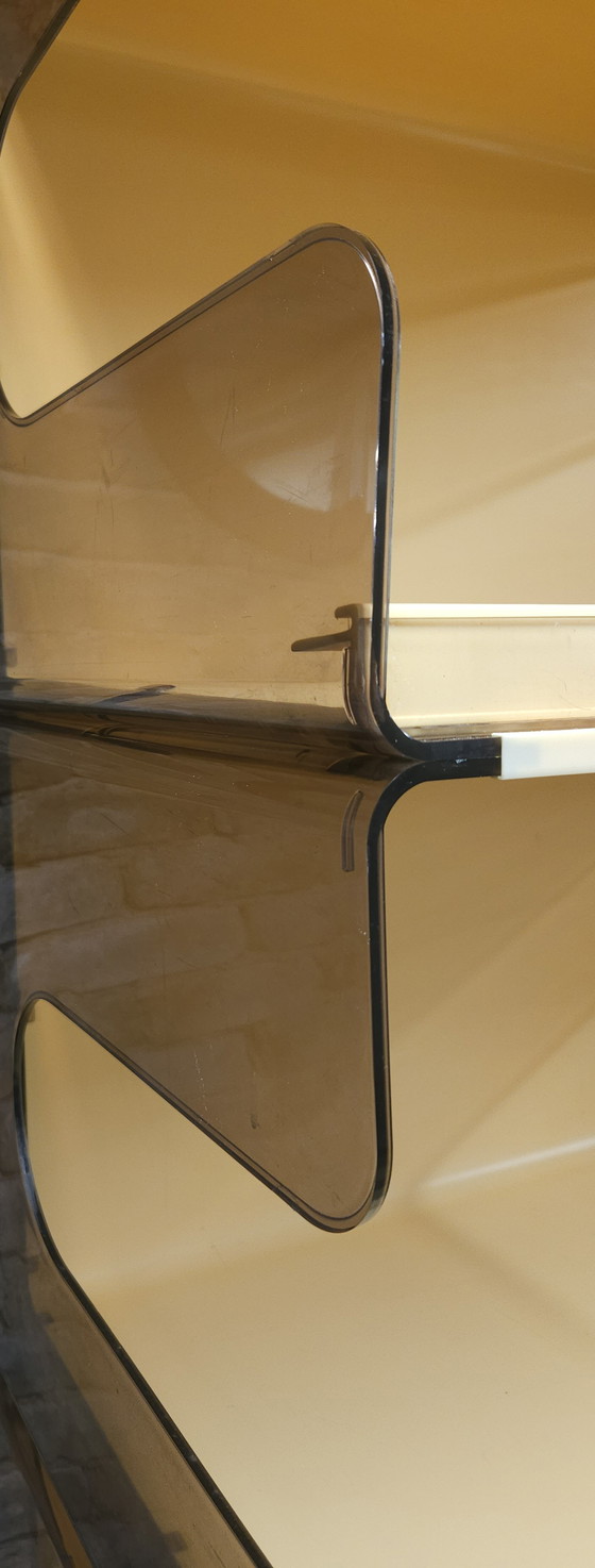 Image 1 of Smoked plexiglas bookshelf 1970