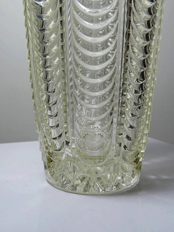 Grande vaso in vetro stampato, decorazione drappeggiata, vintage anni '60. – Vasi (photo 8 of 11)