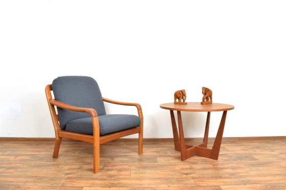 Mid-Century Danish Teak Armchair from Dyrlund, 1970s – Textile, Wood (photo 3 of 10)