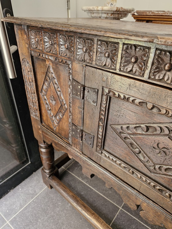 Antiek Engels Sideboard - Jacobeaanse Stijl – Buffetkasten, Wood (photo 4 of 9)