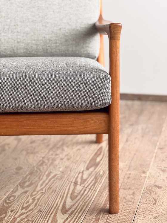 Image 1 of Mid-Century Modern Danish Two-Seater Sofa in Teak Wood, 1950s