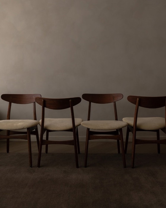 Image 1 of Set aus 4 CH30-Esszimmerstühlen von Hans J. Wegner für Carl Hansen & Søn – dänisches Design, 1950er Jahre