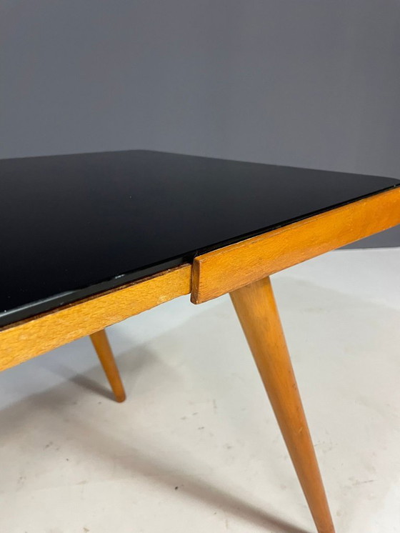 Image 1 of Table basse du milieu du siècle par Interiér Praha avec plateau en verre opaxite, années 1960