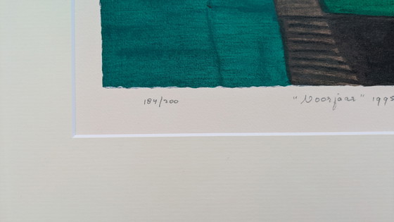 Image 1 of Ton Schulten lithografie "Voorjaar 1995"