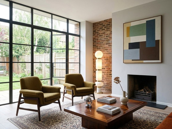 Image 1 of Poltrone di metà secolo, stile Gianfranco Frattini, anni '50