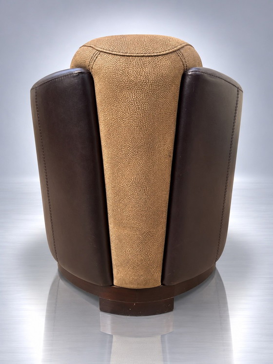 Calia Italia Hotel Chair, Fauteuils, Leer, Hout, Bruin (foto 5 van 6)