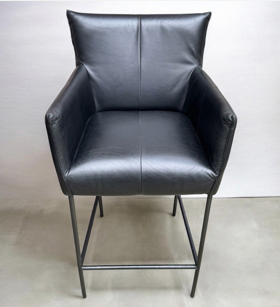 Tabourets de bar Jess Design "Forward" | Set de 3 | Cuir Noir | Excellent État! – Leather, Metal (photo 6 of 15)