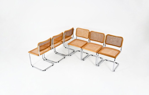 Eetkamerstoelen Stijl B32 van Marcel Breuer, Set van 6
